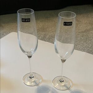 Krosno Crystal Champagne Flutes - Clear